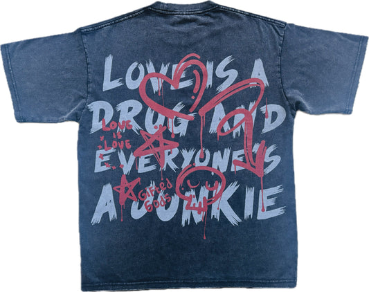 Love Is A Drug Oversized Tee (BLACK)