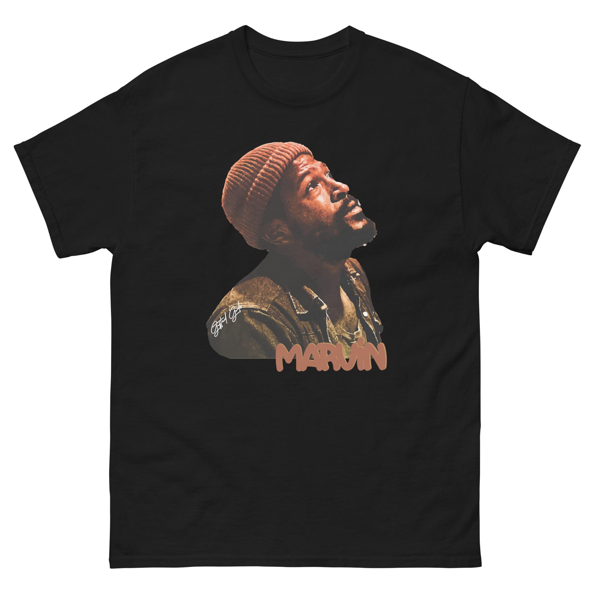 New Marvin Gaye Trouble Man Album Cover 100% Cotton Uniqlo T Shirt Large